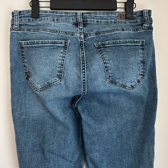 Kut from the kloth women’s Asher straight rolled cropped jeans size 8 blue EUC - Picture 8 of 12